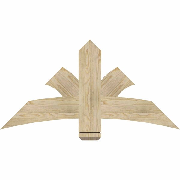 Ekena Millwork Davenport Rough Sawn Timber Gable Bracket, Douglas Fir, 48"W x 24"H x 2"D x 6"F, 12/12 Pitch GBW048X24X0206DAV00RDF - main
